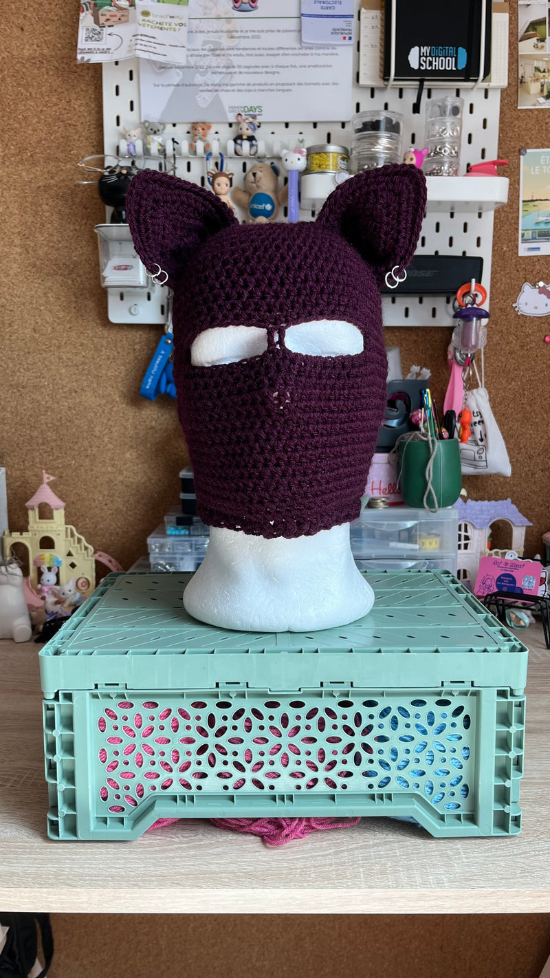 Feline crochet balaclava°