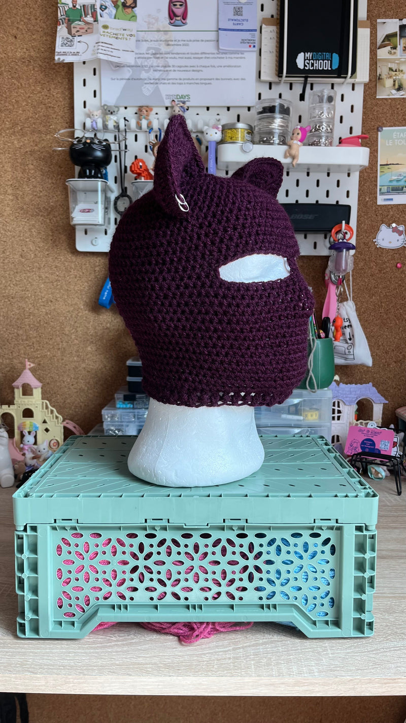 Feline crochet balaclava°