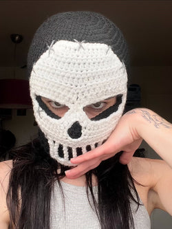 Skulled crochet balaclava°